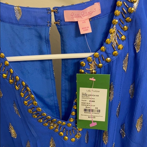 BRAND NEW: XS Lilly Pulitzer Ariele Silk Romper - Picture 4 of 6